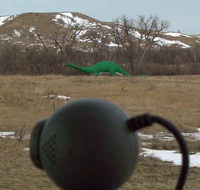 brontosauraus in badlands