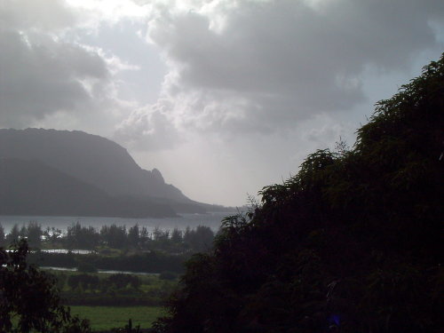 mountains at Hanalei Bay, Kauai